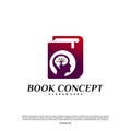 Science Book Logo concept. Nature People Learning Education Logo Design Template Vector. Icon Symbol Royalty Free Stock Photo