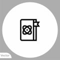 Science book vector icon sign symbol