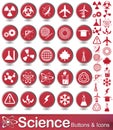 Science buttons and icons Royalty Free Stock Photo