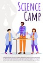 Science camp poster vector template