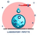 Science chemical experiment flat style