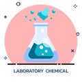 Science chemical experiment flat style