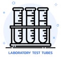 Science chemical experiment line style