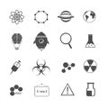 Science, chemical and physic icons set vector