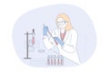 Science, chemistry, analysis, coronavirus, experiment concept
