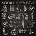 Science And Chemistry Icons Set Royalty Free Stock Photo