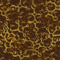 Science chemistry old laboratory seamless pattern. Vintage vector background sketchy style Royalty Free Stock Photo