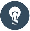 Bright light bulb Isolated Vector icon that can easily modify or edit Royalty Free Stock Photo
