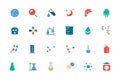 Science Colored Vector Icons 5 Royalty Free Stock Photo