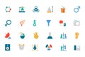 Science Colored Vector Icons 3 Royalty Free Stock Photo