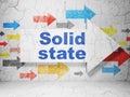 Science concept: arrow with Solid State on grunge wall background Royalty Free Stock Photo