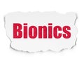 Science concept: Bionics on Torn Paper background