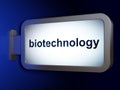 Science concept: Biotechnology on billboard background Royalty Free Stock Photo