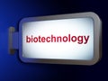 Science concept: Biotechnology on billboard background Royalty Free Stock Photo