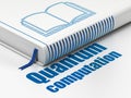 Science concept: book Book, Quantum Computation on white background Royalty Free Stock Photo