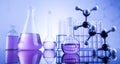 Science concept, Chemical laboratory glassware Royalty Free Stock Photo