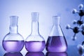 Science concept, Chemical laboratory glassware Royalty Free Stock Photo