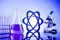 Science concept, Chemical laboratory glassware Royalty Free Stock Photo