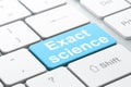 Science concept: Exact Science on computer keyboard background Royalty Free Stock Photo