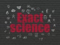 Science concept: Exact Science on wall background Royalty Free Stock Photo