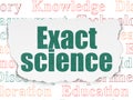 Science concept: Exact Science on Torn Paper background Royalty Free Stock Photo