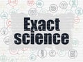 Science concept: Exact Science on wall background Royalty Free Stock Photo