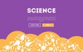 Science, concept header, flat design glyph style Royalty Free Stock Photo