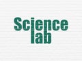 Science concept: Science Lab on wall background Royalty Free Stock Photo