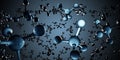 Science concept. Methane or Ammonium molecules. 3D rendered illustration Royalty Free Stock Photo