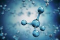 Science concept. Methane or Ammonium molecules. 3D rendered illustration Royalty Free Stock Photo