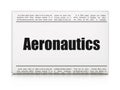 Science concept: newspaper headline Aeronautics