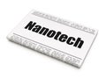 Science concept: newspaper headline Nanotech