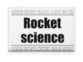 Science concept: newspaper headline Rocket Science
