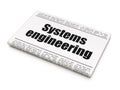 Science concept: newspaper headline Systems Engineering
