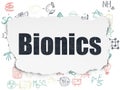 Science concept: Bionics on Torn Paper background