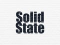 Science concept: Solid State on wall background Royalty Free Stock Photo