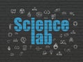 Science concept: Science Lab on wall background Royalty Free Stock Photo