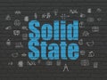 Science concept: Solid State on wall background Royalty Free Stock Photo