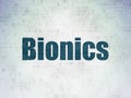 Science concept: Bionics on Digital Data Paper background