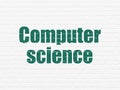 Science concept: Computer Science on wall background Royalty Free Stock Photo