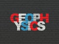 Science concept: Geophysics on wall background Royalty Free Stock Photo