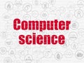 Science concept: Computer Science on wall background Royalty Free Stock Photo