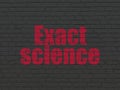 Science concept: Exact Science on wall background Royalty Free Stock Photo