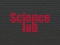 Science concept: Science Lab on wall background Royalty Free Stock Photo