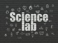 Science concept: Science Lab on wall background Royalty Free Stock Photo