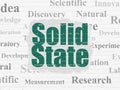 Science concept: Solid State on wall background Royalty Free Stock Photo