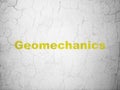 Science concept: Geomechanics on wall background Royalty Free Stock Photo