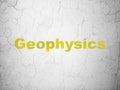 Science concept: Geophysics on wall background Royalty Free Stock Photo
