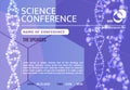Science conference invitation concept. Advertising of scientific seminar.