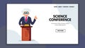 Science Conference Professor Talking Report Vector Royalty Free Stock Photo